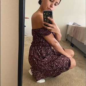 Fall Maxi Dress maroon/burgundy